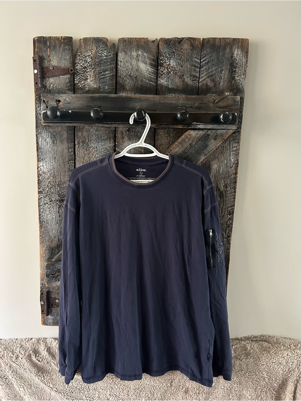 Men's Kuhl Long Sleeve Navy Crew Shirt